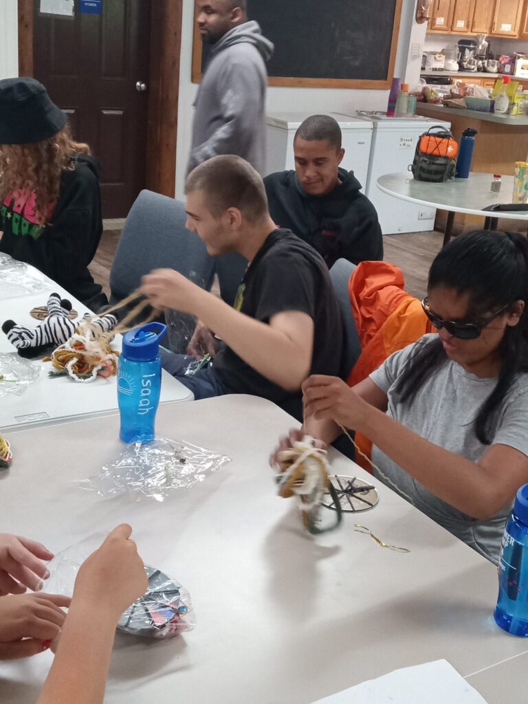 Campers getting crafty with fiber arts